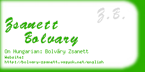 zsanett bolvary business card